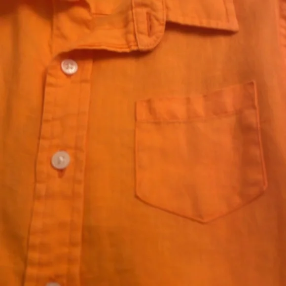 Janie and Jack size 4 NWOT orange long sleeve shirt perfect condition - Picture 4 of 8